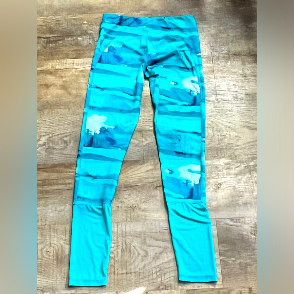 CHAMPION Powertrain Blue/White Multicolored Women’s Leggings EUC